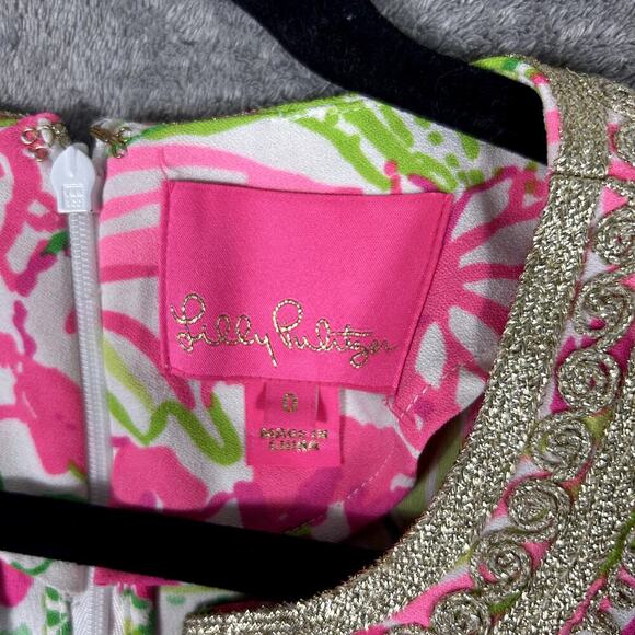 Lily Pulitzer Women's 0 V-Neck Colorful Printed Maxi Dress Preppy Atsy - Picture 4 of 13